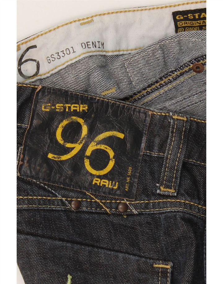 G-Star feminino 3301 gráfico slim jeans W30 L29 azul