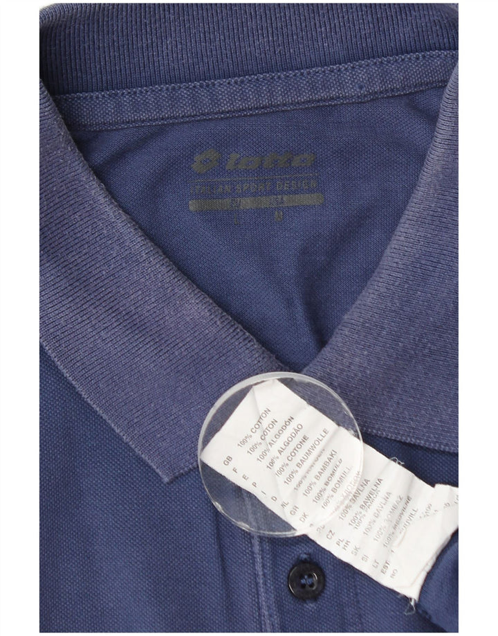 Camisa polo masculina Lotto grande algodão azul
