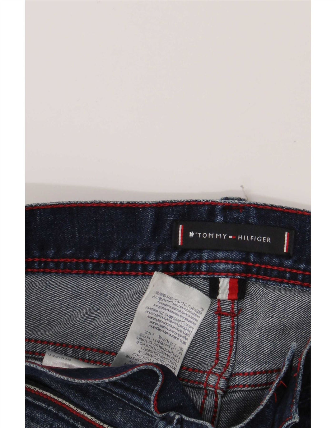 Tommy Hilfiger feminino Bleecker Slim Jeans W13 L28 Azul Algodão