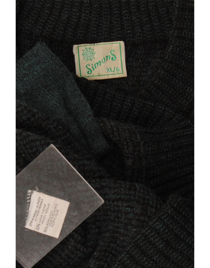 Suéter cardigã masculino VINTAGE XL cinza acrílico