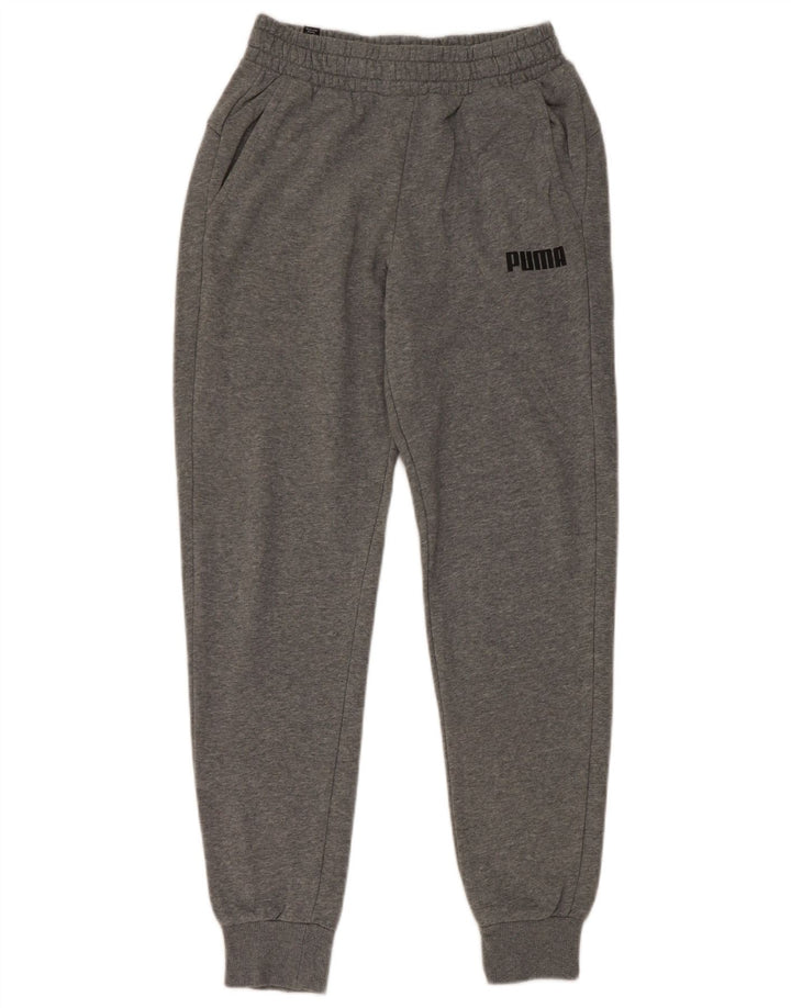 Calça de treino masculina PUMA joggers pequeno algodão cinza