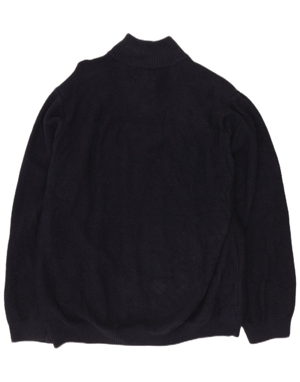 Suéter cardigã masculino MARKS & SPENCER 2XL algodão azul marinho