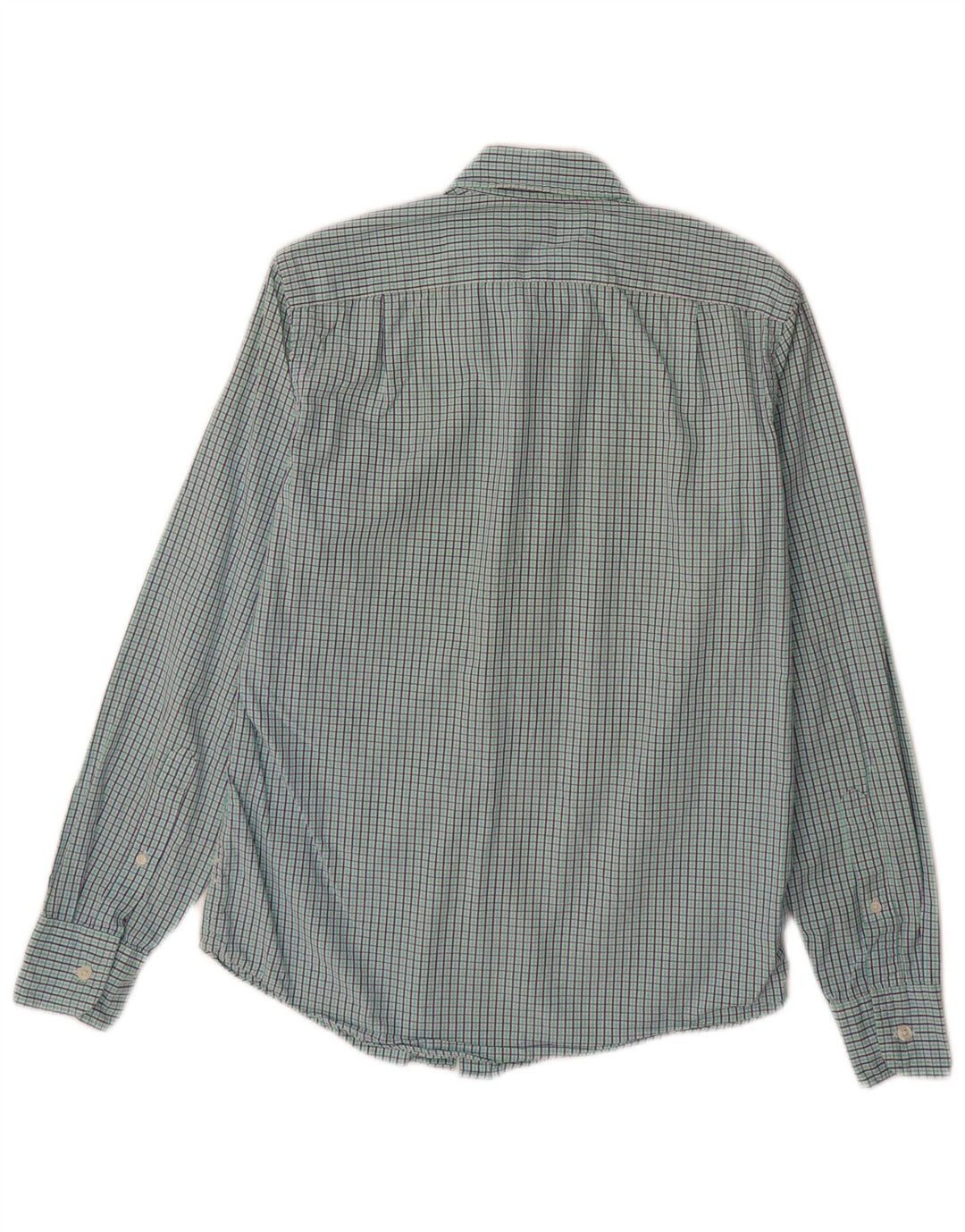 J. CREW Camisa masculina slim pequena de algodão xadrez verde
