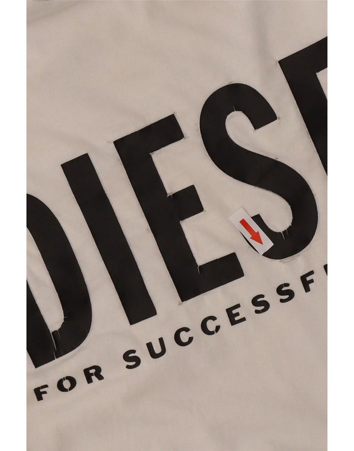 Diesel Camiseta masculina gráfica top grande off white