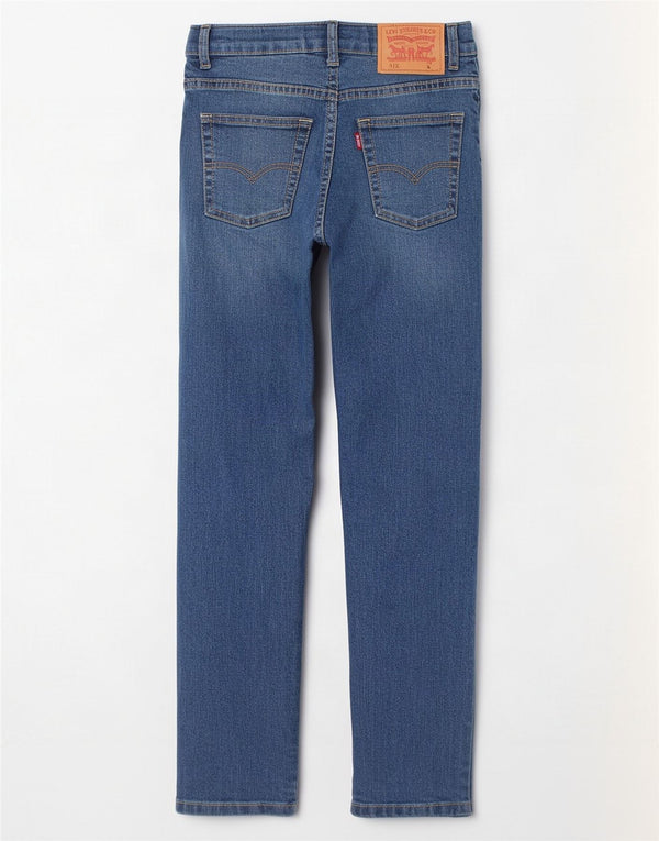 Levi's Boys 511 Slim Jeans 7-8 Anos W22 L23 Azul Algodão