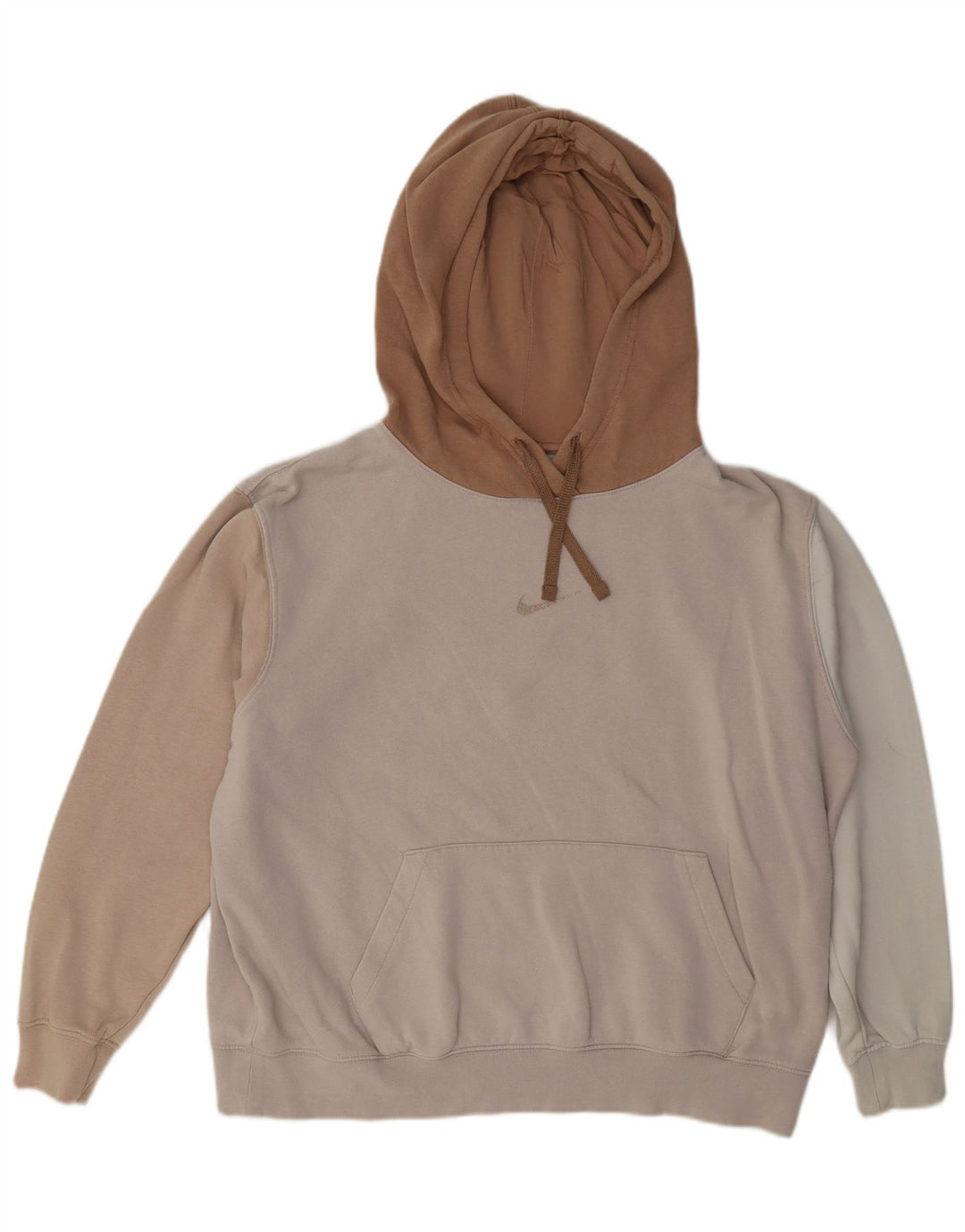 Nike Womens Oversized Hoodie Jumper UK 14 Médio Multicolorido Colourblock