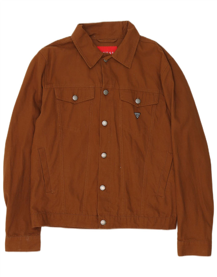 Jaqueta bomber masculina Guess UK 38 algodão marrom médio