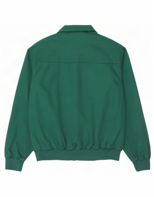 Jaqueta bomber masculina vintage UK 40 poliéster verde grande