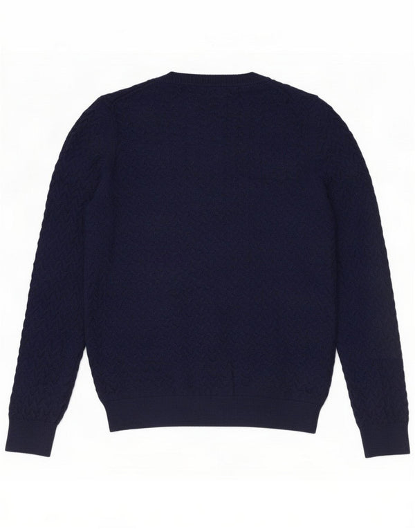 Suéter feminino com decote em V da Crew Clothing UK 14 Azul marinho médio