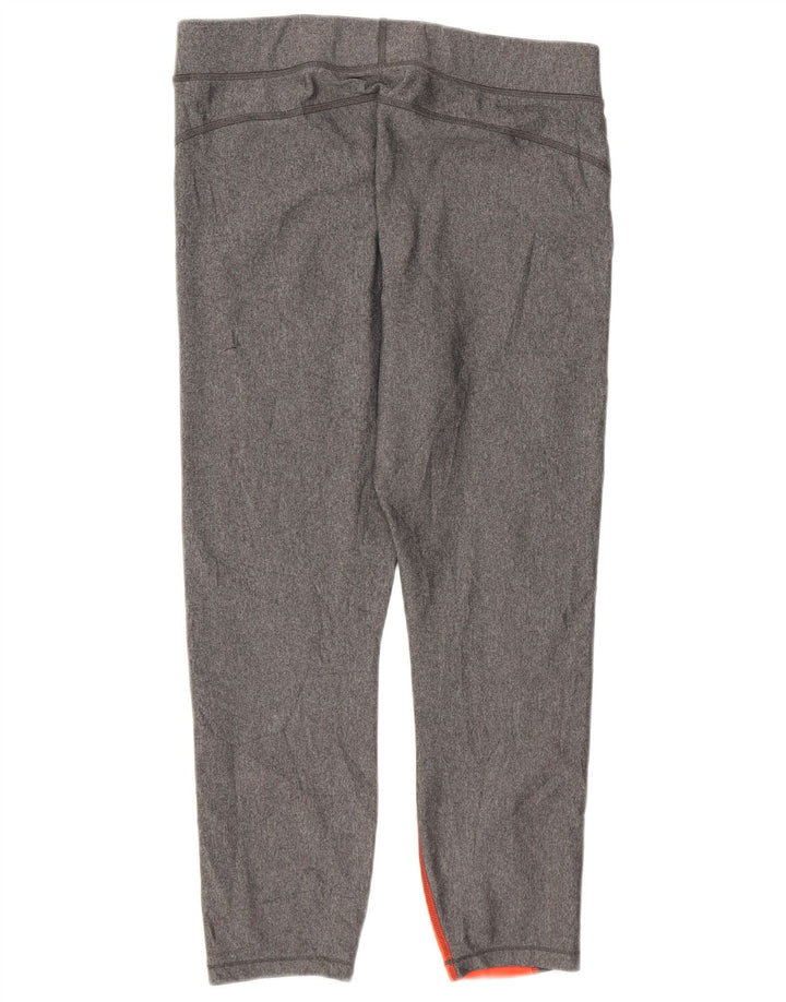 Under Armour Womens Capri Leggings UK 14 Grande Poliéster Geométrico Cinza