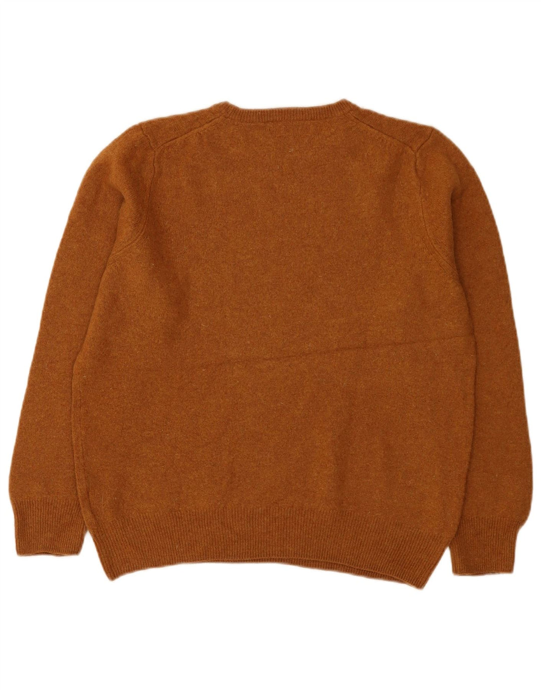 Suéter feminino Marks & Spencer com gola redonda Reino Unido 14 grande lã de carneiro marrom