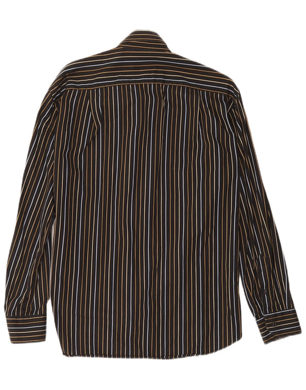 Camisa masculina Roccobarocco tamanho 39 listrado preto médio