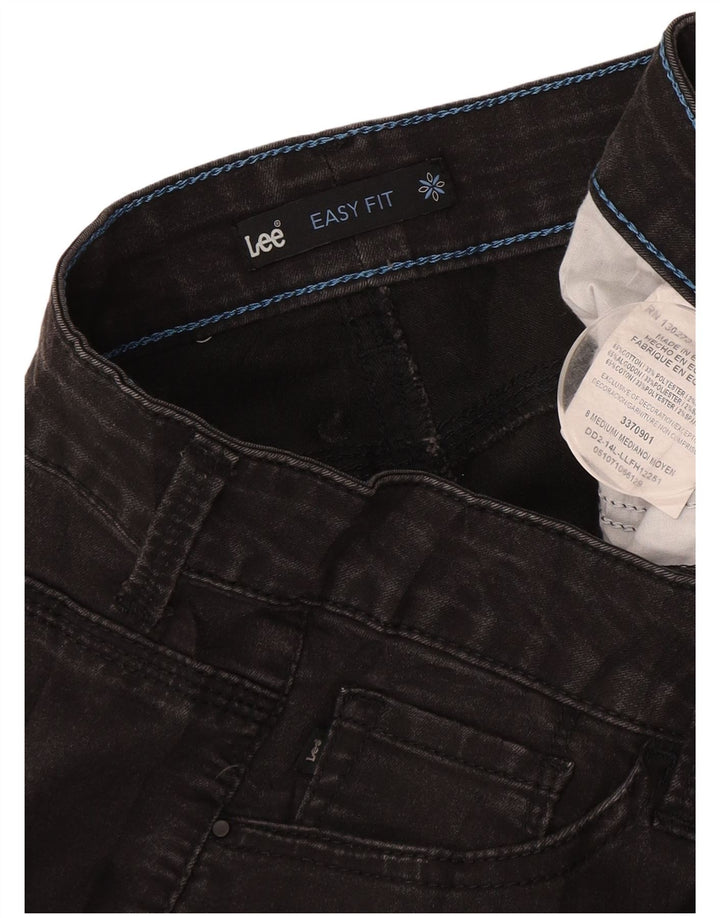 Lee Womens Easy Fit Capri Jeans US 8 Médio W28 L21 Algodão Preto