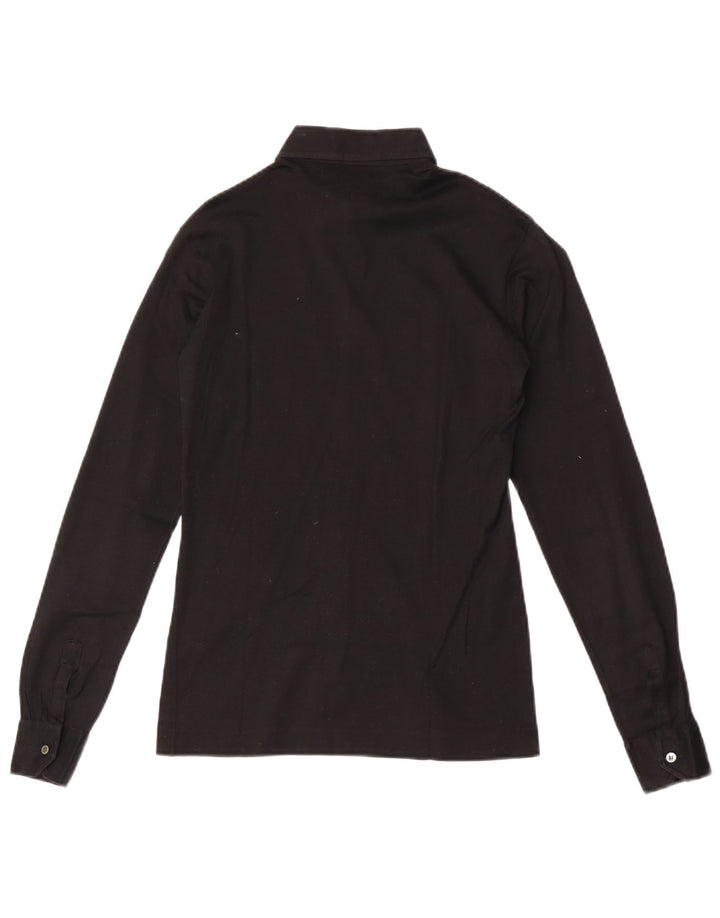 Camisa Vintage Feminina UK 10 Pequena Preta