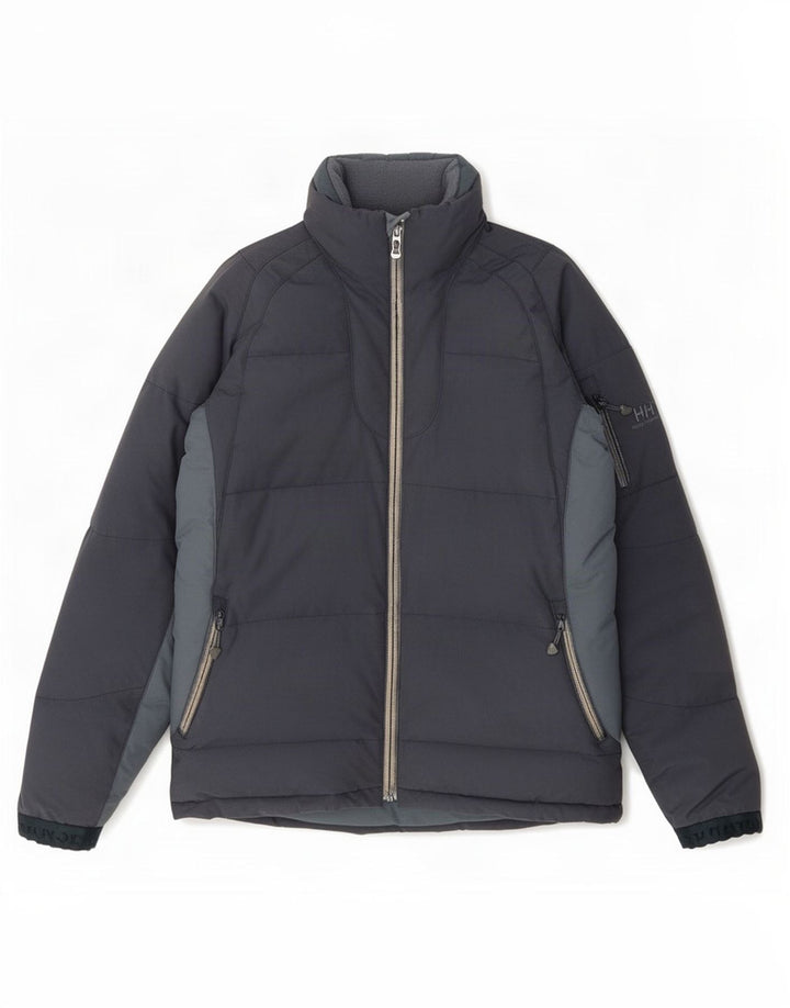 Jaqueta acolchoada masculina Helly Hansen UK 36 pequena azul marinho colorblock nylon