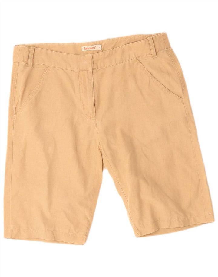 Shorts Chino feminino Timberland US 4 pequeno W27 algodão bege