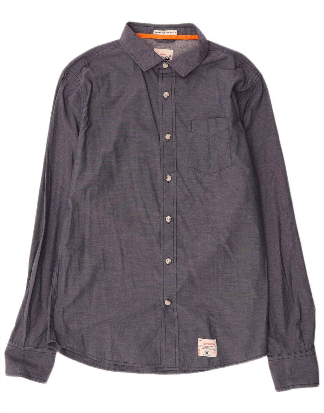 Camisa masculina Superdry XL azul marinho algodão