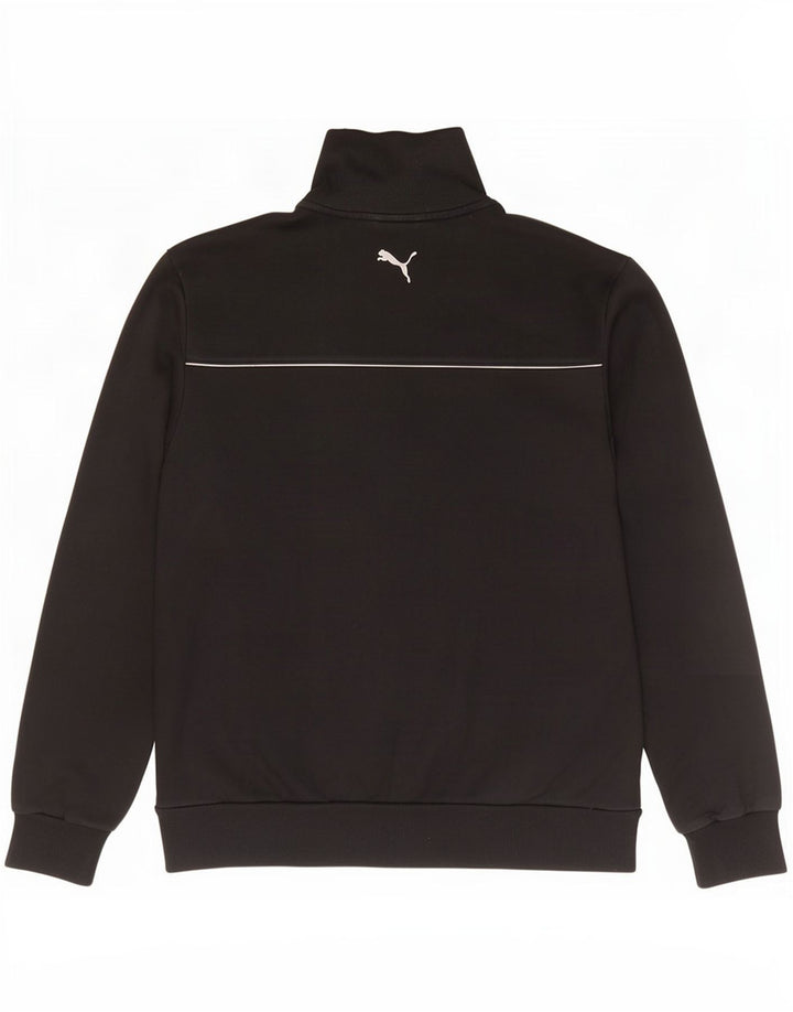 Puma Mens Graphic Tracksuit Top Jaqueta Grande Algodão Preto