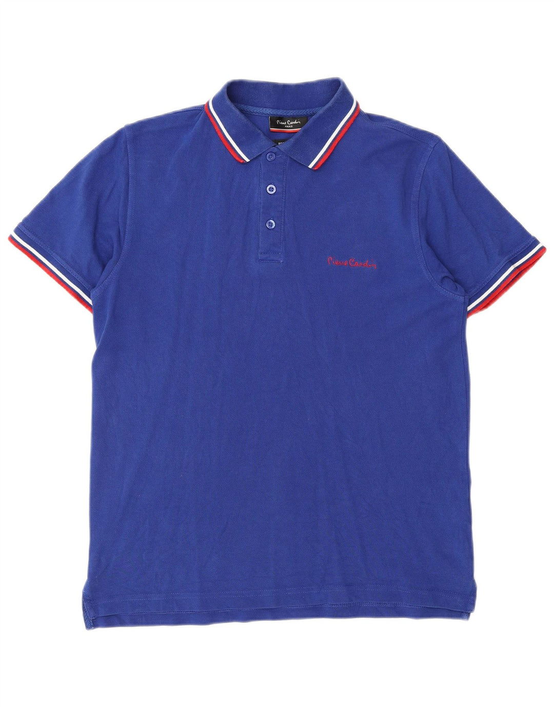 Camisa polo masculina Pierre Cardin Regular Fit pequena azul algodão