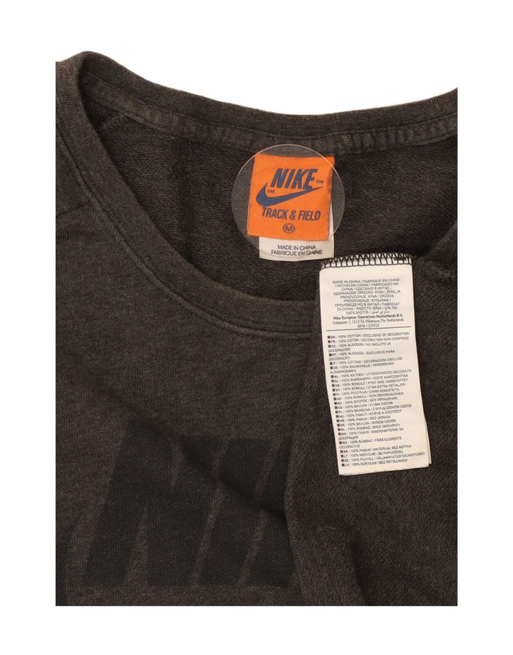Moletom gráfico masculino Nike Jumper médio cinza algodão