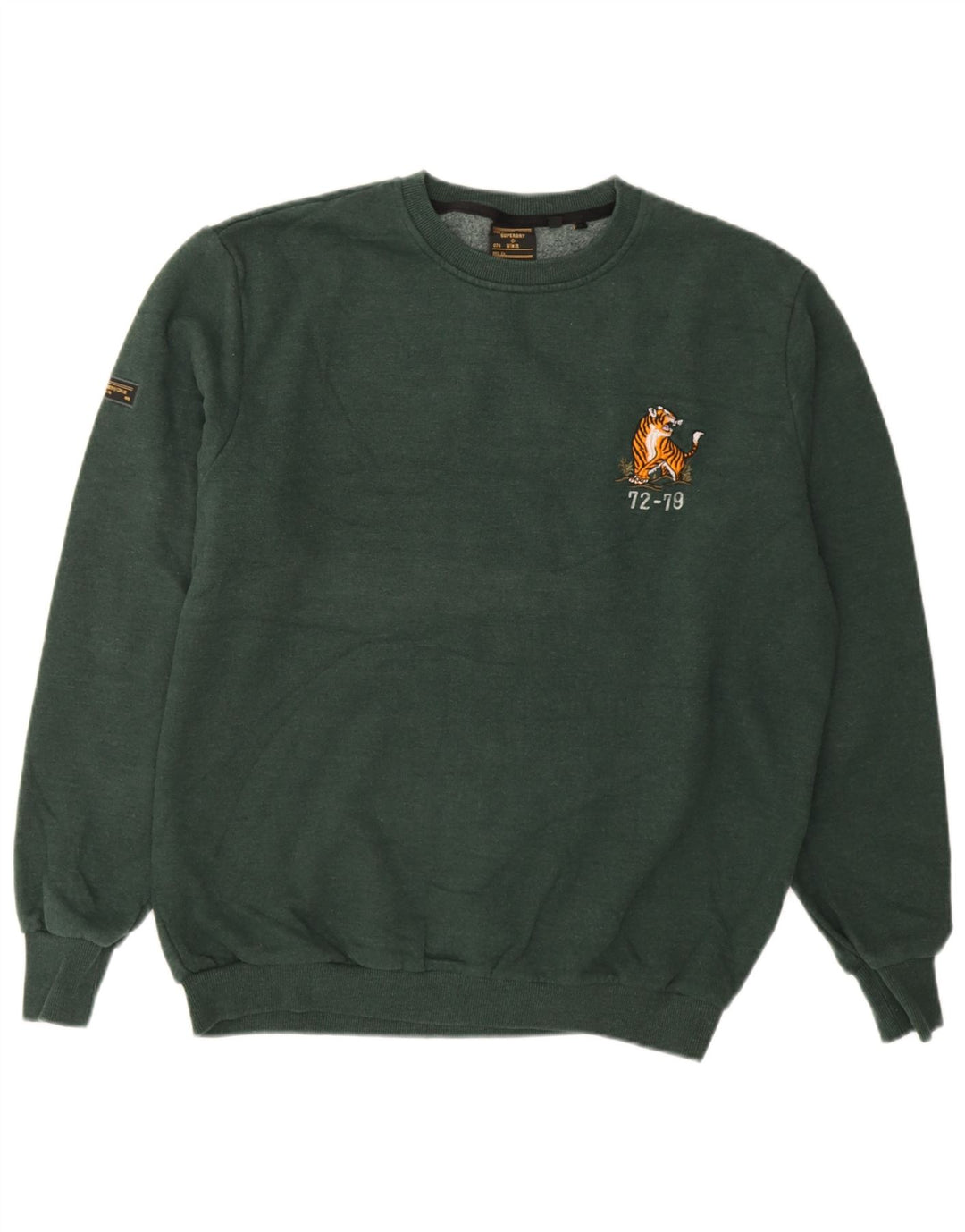 Superdry Mens Graphic Sweatshirt Jumper XL Verde Algodão