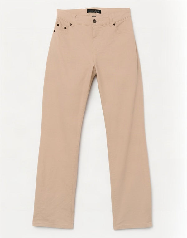 Ralph Lauren Calça feminina reta de veludo cotelê EUA 0 XS W28 L31 branco