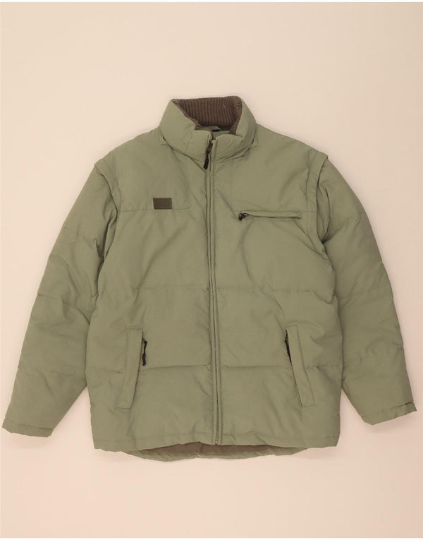 Jaqueta acolchoada masculina Fila UK 40 grande poliamida verde