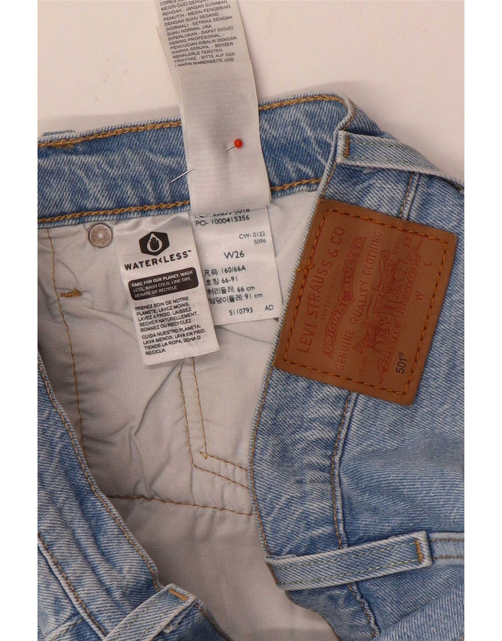 Shorts jeans feminino Levi's 501 W26 pequeno azul algodão