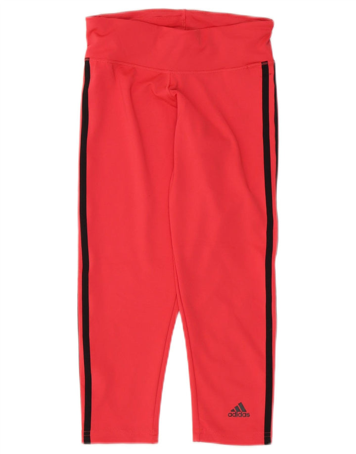 Leggings Adidas Mulher Capri UK 4/6 XS Rosa Poliéster