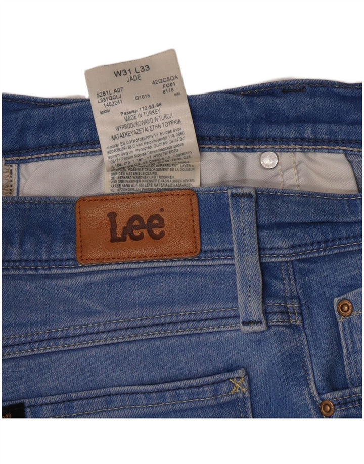 Lee Womens Jade Slim Jeans W31 L31 Azul Algodão