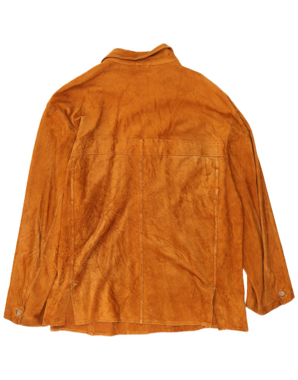 Jaqueta masculina de camurça Pelle Moda IT 56 3XL couro marrom