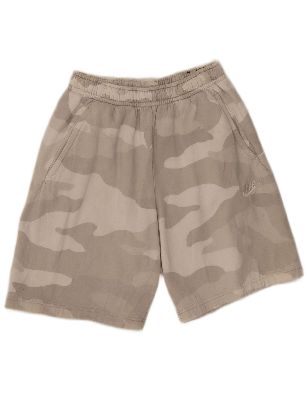Shorts esportivos masculinos Nike pequeno algodão camuflado cinza