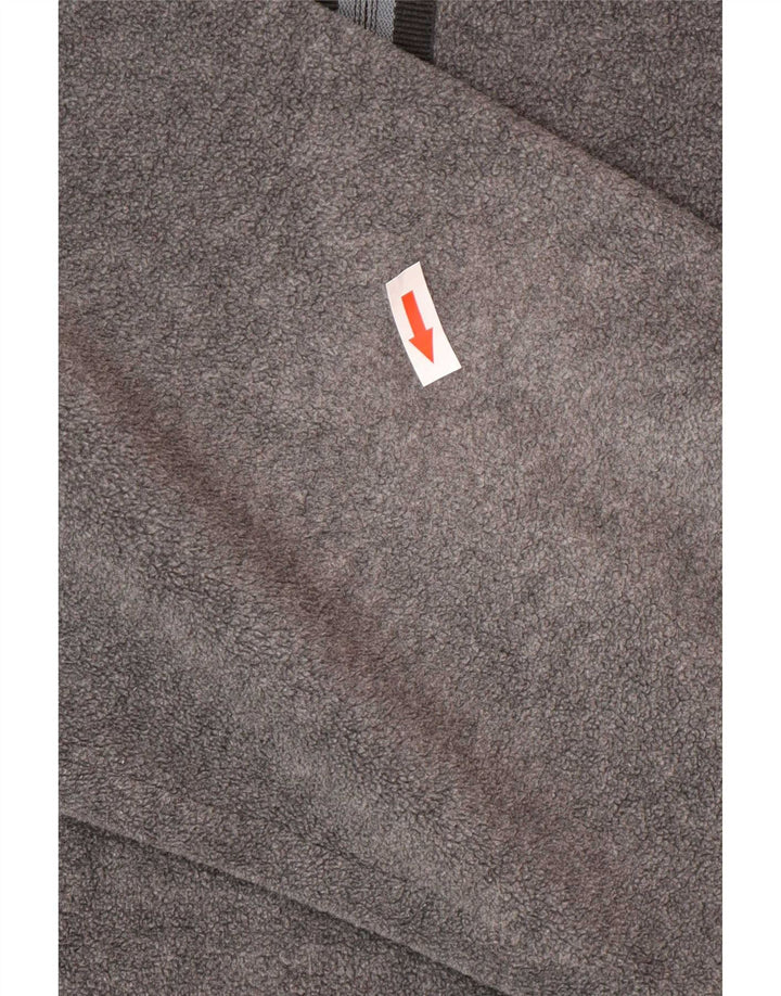 Hugo Boss Suéter masculino de lã com zíper e gola grande poliéster cinza