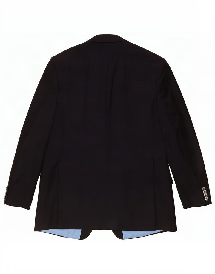 Jaqueta blazer masculina de 2 botões Marks & Spencer Reino Unido 42 grande azul marinho nova lã