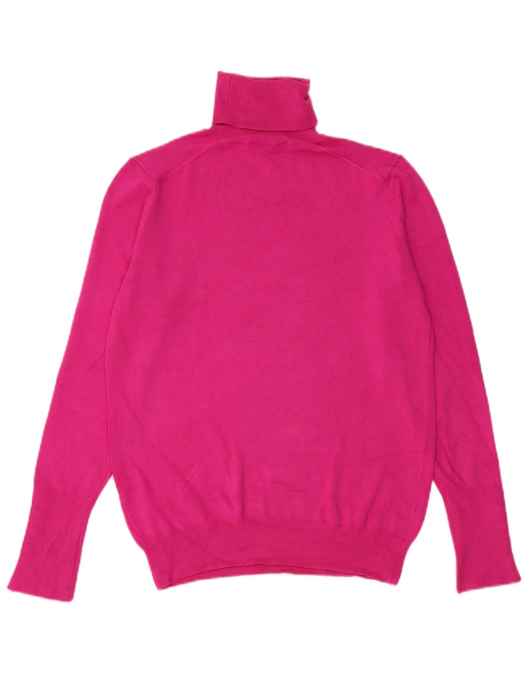 Zara Suéter feminino com gola redonda e gola alta Reino Unido 12 rosa médio