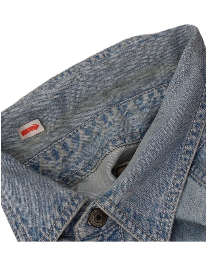 Camisa jeans masculina Levi's de algodão azul médio