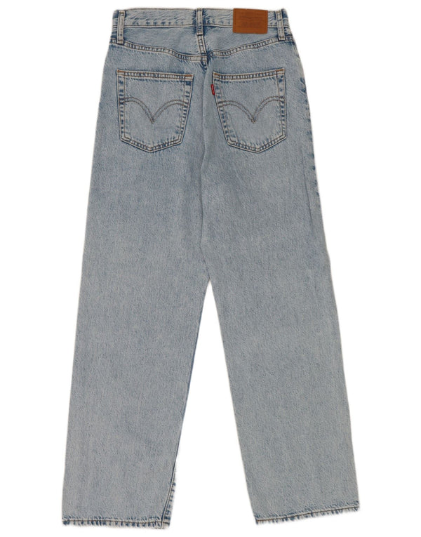Jeans feminino Levi's Ribcage High Rise Straight W26 L27 Azul Algodão