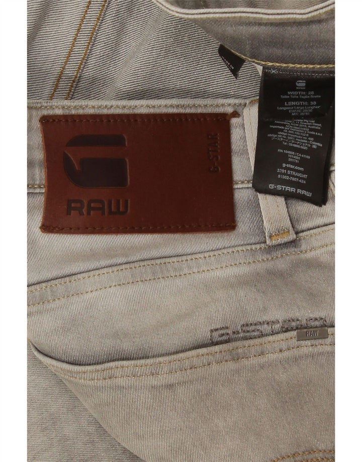 Jeans retos masculinos G-Star W28 L26 algodão cinza
