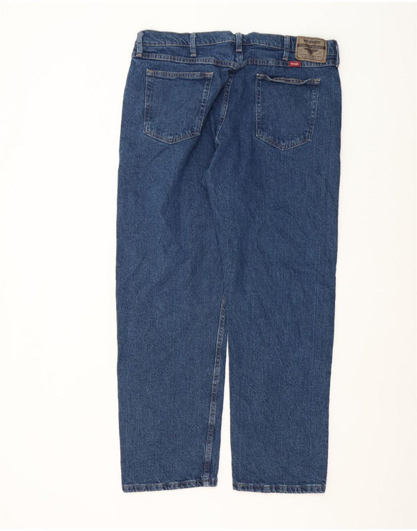 Wrangler Masculino Regular Straight Jeans W38 L30 Azul Algodão