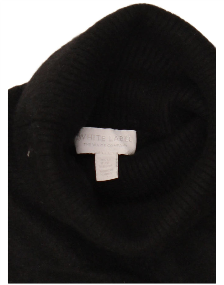 Suéter feminino White Label com gola redonda e gola redonda Reino Unido 12 médio preto