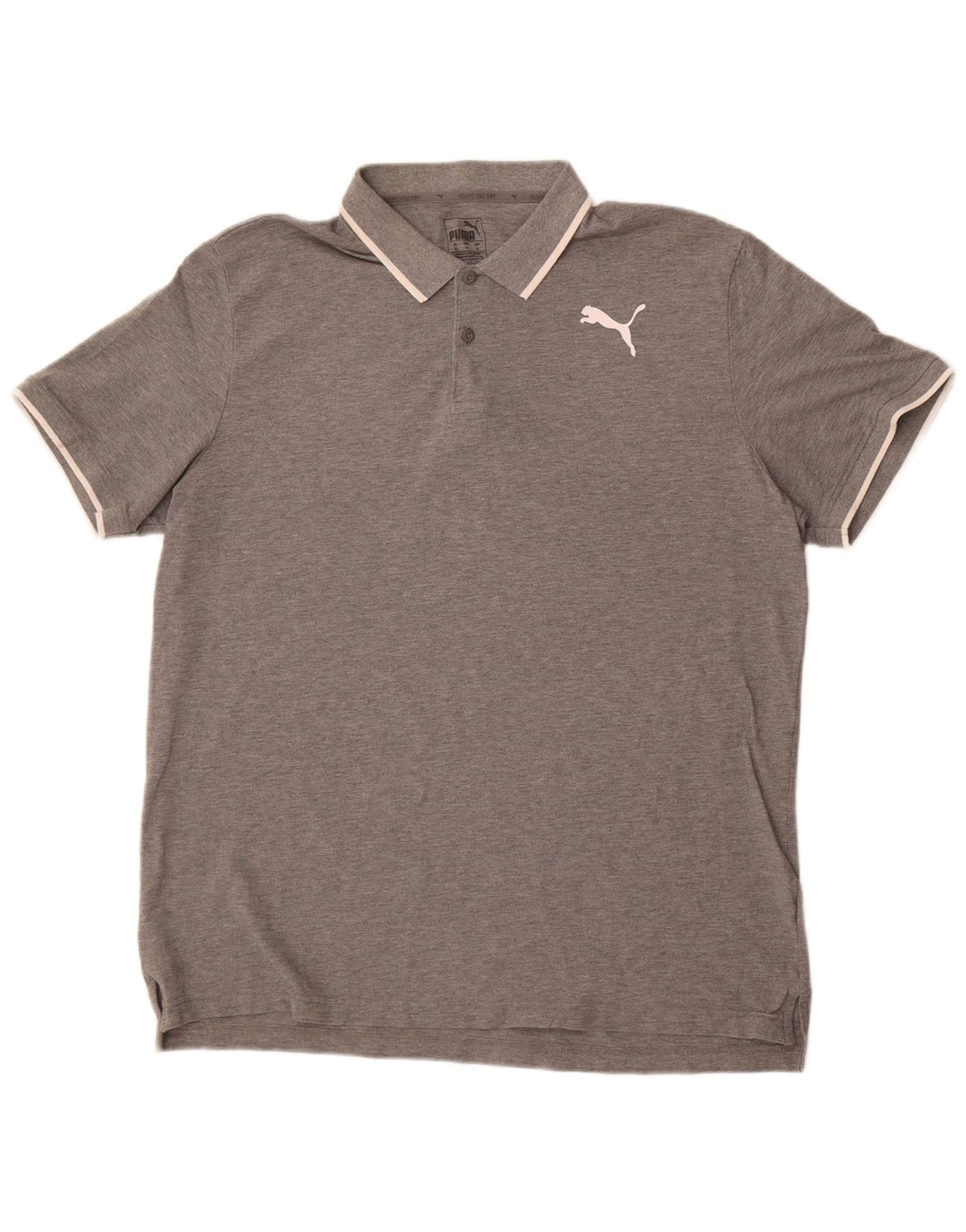 Camisa polo masculina Puma XL cinza manchada