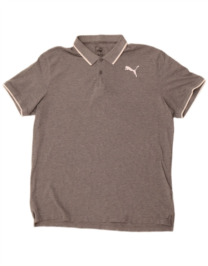 Camisa polo masculina Puma XL cinza manchada