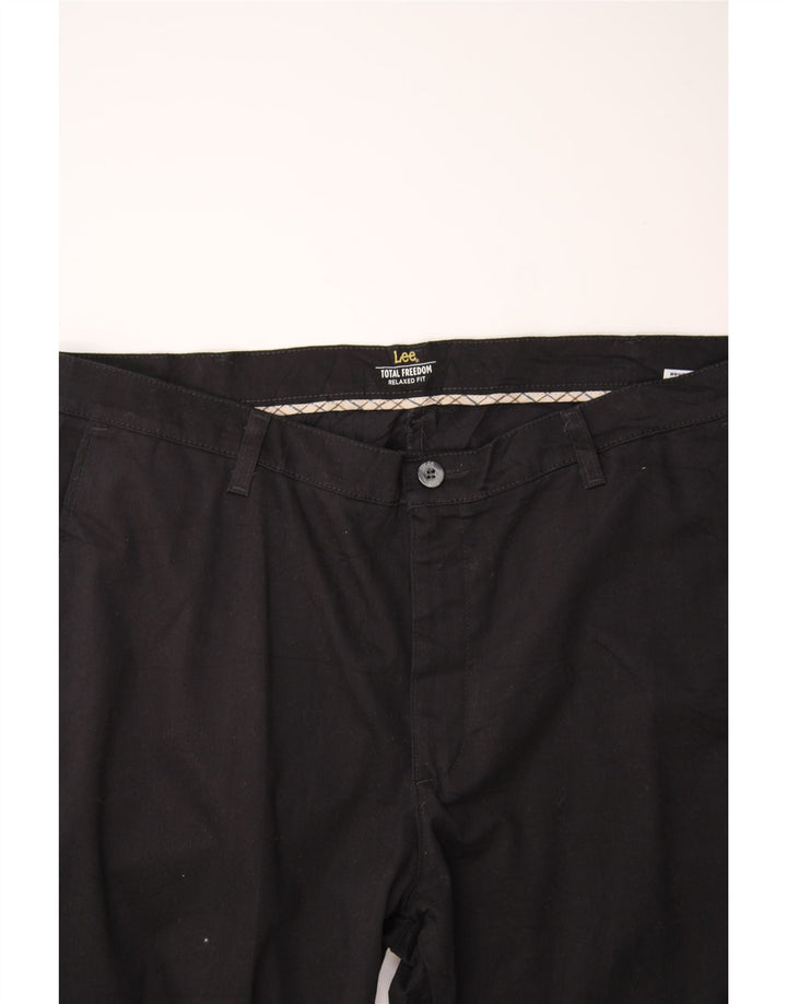 LEE Mens Total Freedom Relaxed Fit Cropped Trousers W40 L25 Black Vintage Lee and Second-Hand Lee from Messina Hembry 