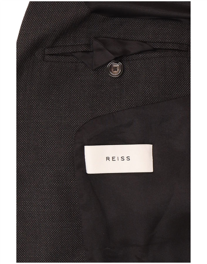 Jaqueta Blazer Masculina Reiss com 1 Botão Reino Unido 36 Pequena Cinza