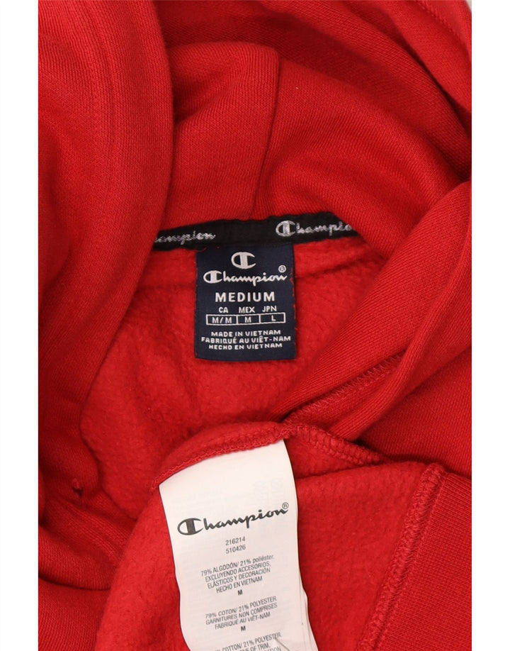 CHAMPION Suéter masculino com capuz médio algodão vermelho