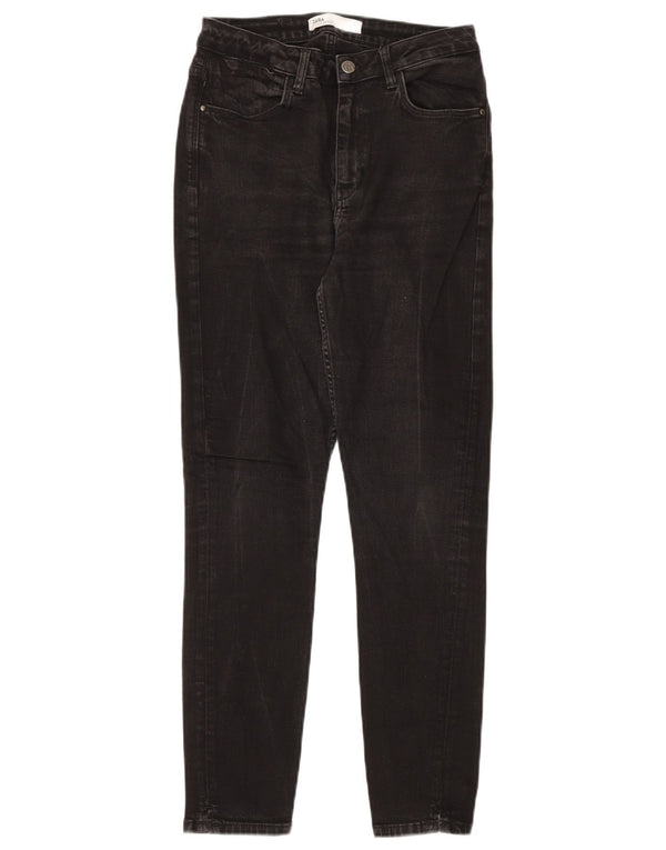Zara Jeans Cônicos Femininos EU 40 Médio W30 L28 Preto