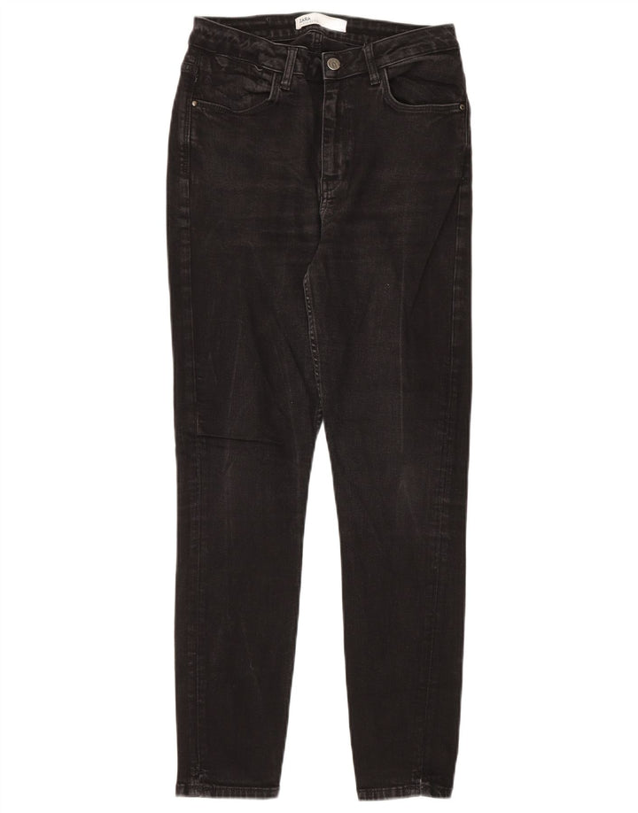 Zara Jeans Cônicos Femininos EU 40 Médio W30 L28 Preto