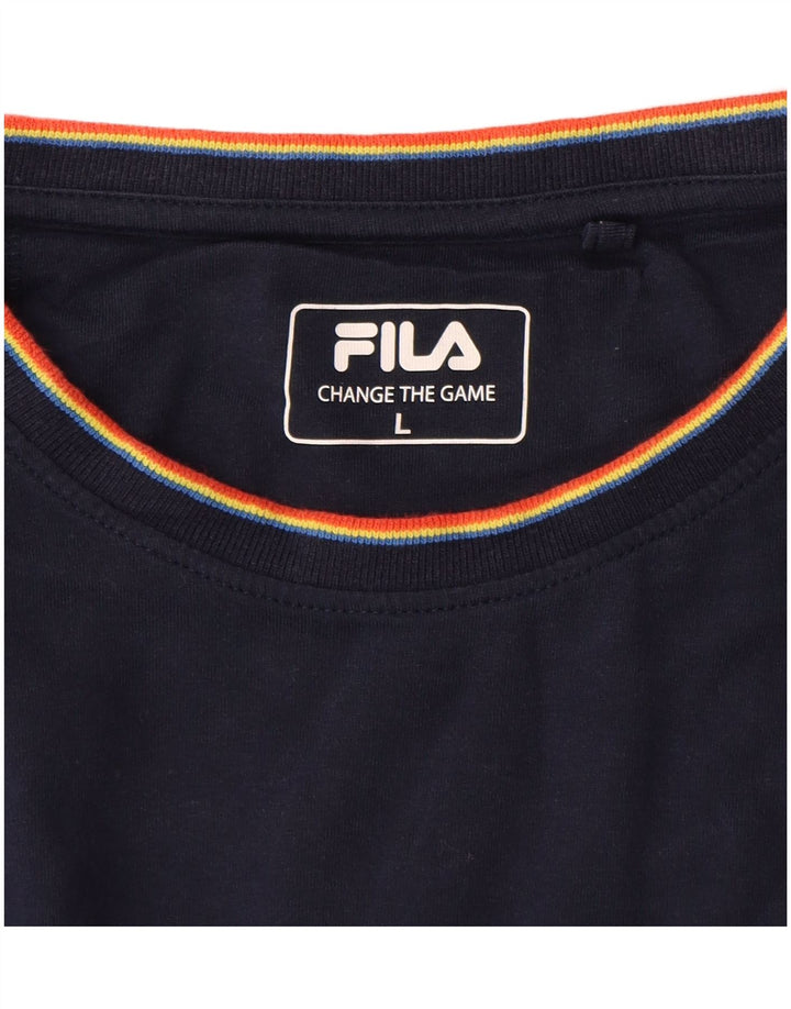 Camiseta masculina Fila Top grande azul marinho