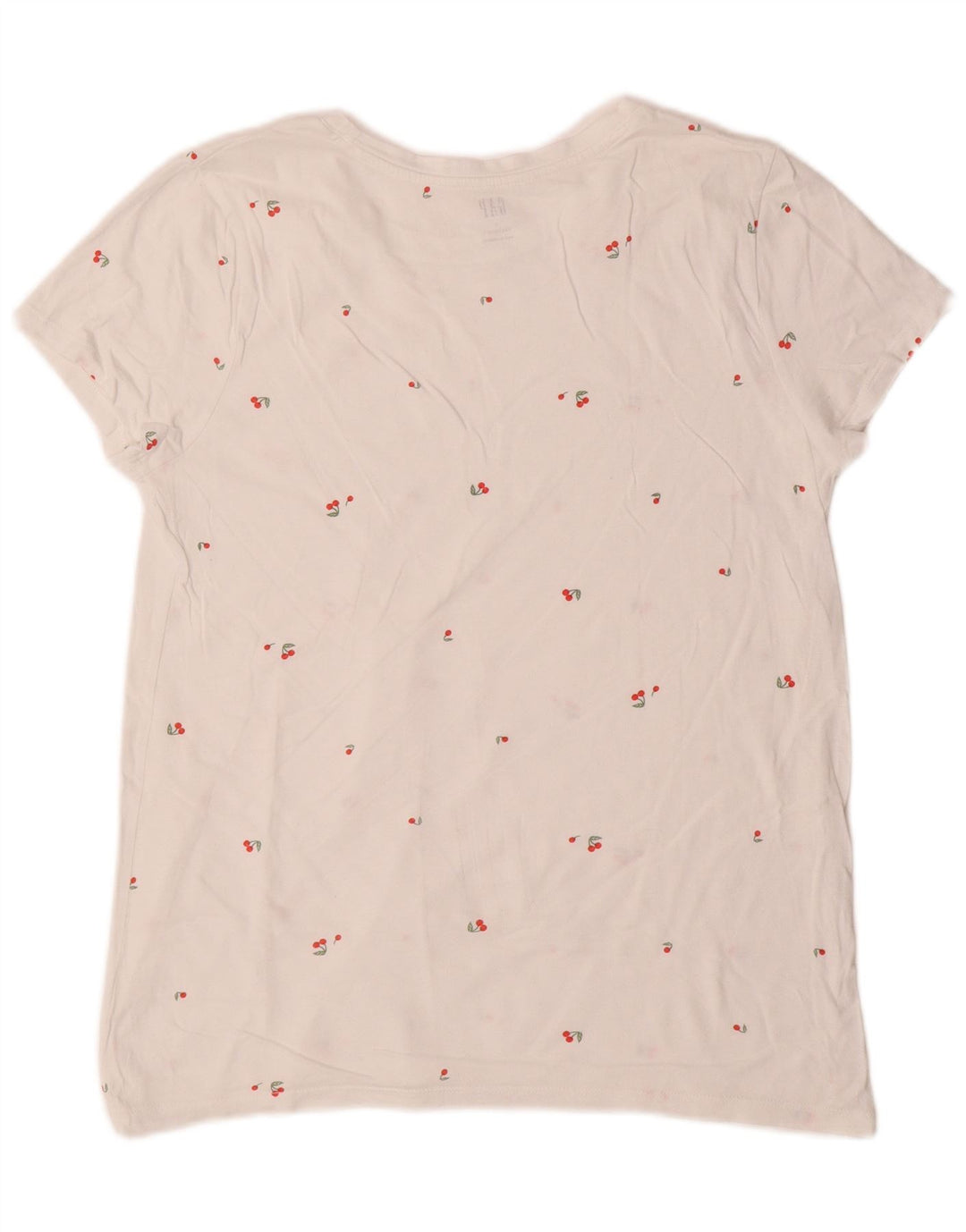 Camiseta feminina Gap UK 14 grande manchada branca