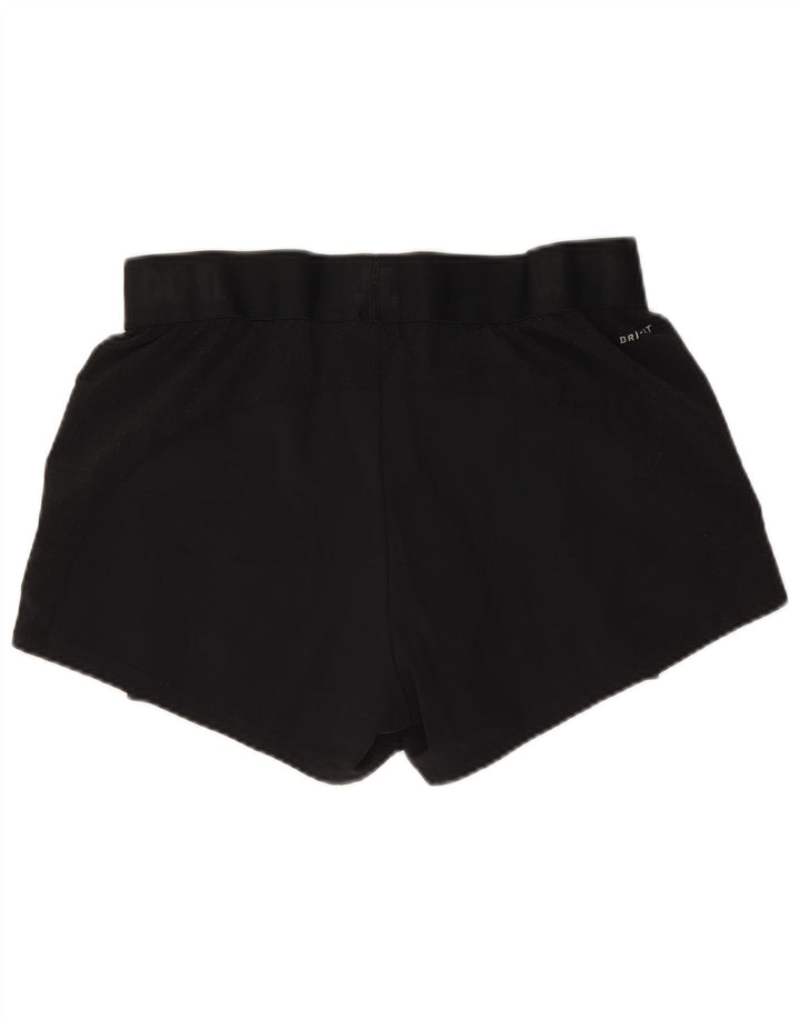 Nike Womens Dri Fit Sport Shorts UK 10 Pequeno Poliéster Preto